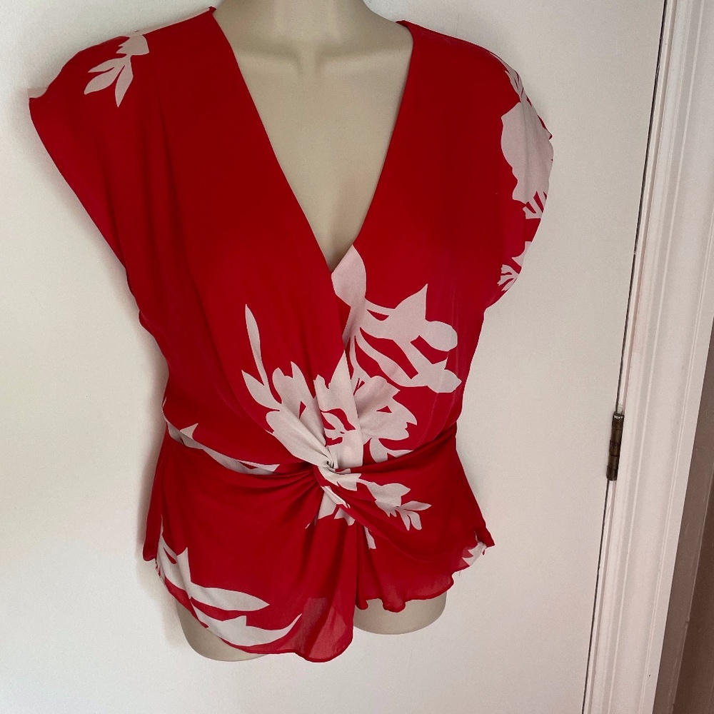 Joie Bosko twist front silk floral top